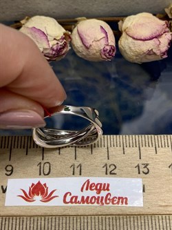 *Кольцо р.16,5 Белый бр цв Белое арт. 13495-Б00-626 вес 3,1 г - фото 124302