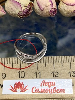 *Кольцо р.16,5 Белый бр цв Белое арт. 13495-Б00-626 вес 3,1 г - фото 124303