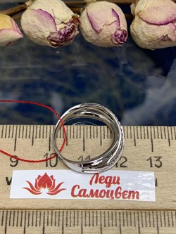 *Кольцо р.16,5 Белый бр цв Белое арт. 13495-Б00-626 вес 3,1 г - фото 124304