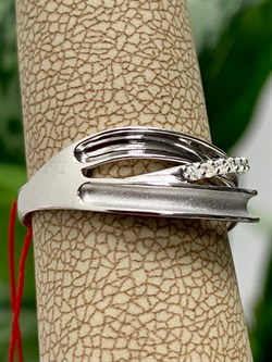 *Кольцо р.16,5 Белый бр цв Белое арт. 13495-Б00-626 вес 3,1 г - фото 124311