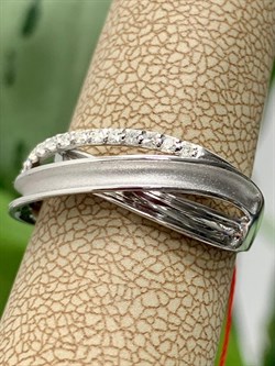 *Кольцо р.16,5 Белый бр цв Белое арт. 13495-Б00-626 вес 3,1 г - фото 124312