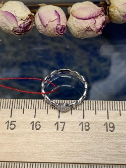 *Кольцо р.17,5 Белый бр цв Белое арт. 12860-200-446 вес 1,88 г - фото 124372