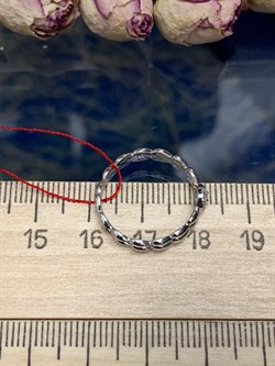 *Кольцо р.17,5 Белый бр цв Белое арт. 12860-200-446 вес 1,88 г - фото 124373