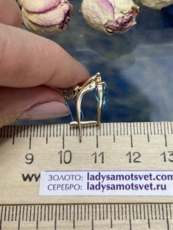 *Серьги Голубой Топаз цв Красное арт. 02-2-555-1301-011-814 вес 5,21 г - фото 125277 *Серьги Голубой Топаз цв Красное арт. 02-2-555-1301-011-814 вес 5,21 г - фото 125277