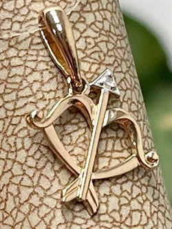 *Подвеска Стрелец цв Красное арт. 34197-100-378 вес 0,49 г - фото 125735 *Подвеска Стрелец цв Красное арт. 34197-100-378 вес 0,49 г - фото 125735