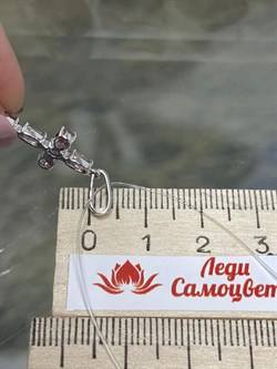 *Кулон Розовый Сапфир цв Белое арт 8-280417-00-74-959 вес 1,42 г - фото 125766