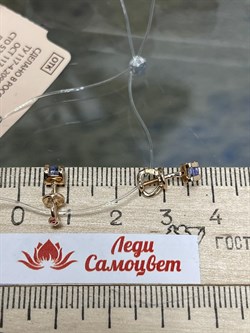 *Пусеты Пусеты Танзанит цв Красное арт. С2273-108-261 вес 1,34 г - фото 126237 *Пусеты Пусеты Танзанит цв Красное арт. С2273-108-261 вес 1,34 г - фото 126237