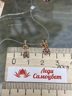 *Пусеты Пусеты Танзанит цв Красное арт. С2273-108-261 вес 1,34 г - фото 126239 *Пусеты Пусеты Танзанит цв Красное арт. С2273-108-261 вес 1,34 г - фото 126239