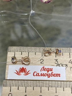 *Пусеты Пусеты Танзанит цв Красное арт. С2273-108-261 вес 1,34 г - фото 126240 *Пусеты Пусеты Танзанит цв Красное арт. С2273-108-261 вес 1,34 г - фото 126240