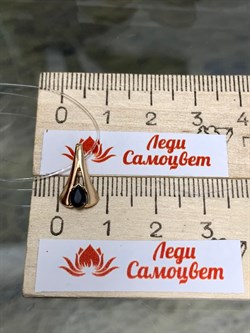 *Подвеска Сапфир цв Красное арт. П0650-102-981 вес 0,51 г - фото 126255