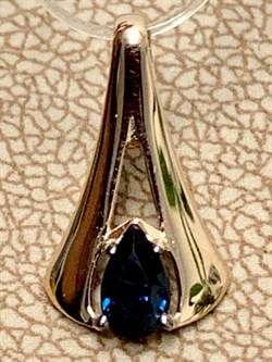 *Подвеска Сапфир цв Красное арт. П0650-102-981 вес 0,51 г - фото 126260