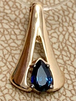 *Подвеска Сапфир цв Красное арт. П0650-102-981 вес 0,51 г - фото 126261