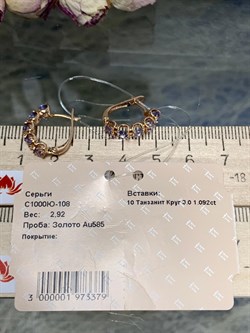 *Серьги Танзанит Африка цв Красное арт. С1000Ю-108-379 вес 2,92 г - фото 126263 *Серьги Танзанит Африка цв Красное арт. С1000Ю-108-379 вес 2,92 г - фото 126263