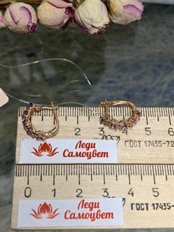 *Серьги Танзанит Африка цв Красное арт. С1000Ю-108-379 вес 2,92 г - фото 126264 *Серьги Танзанит Африка цв Красное арт. С1000Ю-108-379 вес 2,92 г - фото 126264