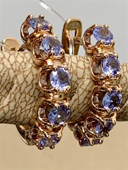 *Серьги Танзанит Африка цв Красное арт. С1000Ю-108-379 вес 2,92 г - фото 126276 *Серьги Танзанит Африка цв Красное арт. С1000Ю-108-379 вес 2,92 г - фото 126276