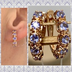 *Серьги Танзанит Африка цв Красное арт. С1000Ю-108-379 вес 2,92 г - фото 126278 *Серьги Танзанит Африка цв Красное арт. С1000Ю-108-379 вес 2,92 г - фото 126278