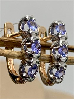 *Серьги Танзанит цв Красное арт. С1167-108-096 вес 3,18 г - фото 126352 *Серьги Танзанит цв Красное арт. С1167-108-096 вес 3,18 г - фото 126352