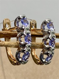 *Серьги Танзанит цв Красное арт. С1167-108-096 вес 3,18 г - фото 126353 *Серьги Танзанит цв Красное арт. С1167-108-096 вес 3,18 г - фото 126353