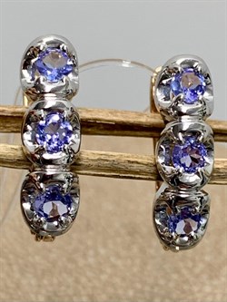 *Серьги Танзанит цв Красное арт. С1167-108-096 вес 3,18 г - фото 126354 *Серьги Танзанит цв Красное арт. С1167-108-096 вес 3,18 г - фото 126354