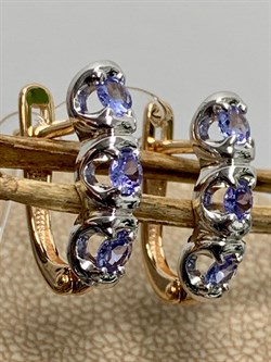 *Серьги Танзанит цв Красное арт. С1167-108-096 вес 3,18 г - фото 126355 *Серьги Танзанит цв Красное арт. С1167-108-096 вес 3,18 г - фото 126355