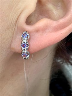 *Серьги Танзанит цв Красное арт. С1167-108-096 вес 3,18 г - фото 126359 *Серьги Танзанит цв Красное арт. С1167-108-096 вес 3,18 г - фото 126359