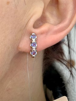 *Серьги Танзанит цв Красное арт. С1167-108-096 вес 3,18 г - фото 126360 *Серьги Танзанит цв Красное арт. С1167-108-096 вес 3,18 г - фото 126360