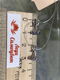 *Пусеты Танзанит цв Белое арт. С0874-208-062 вес 1,74 г - фото 126389 *Пусеты Танзанит цв Белое арт. С0874-208-062 вес 1,74 г - фото 126389