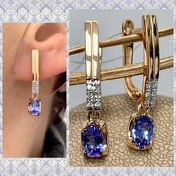 *Серьги Танзанит цв Красное арт. С0909-128-415 вес 3,79 г - фото 126505 *Серьги Танзанит цв Красное арт. С0909-128-415 вес 3,79 г - фото 126505