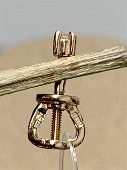 *Пусет 1шт Белый Бр цв Красное арт. С0364-120-573 вес 0,55 г - фото 126518