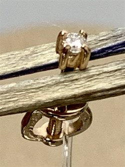 *Пусет 1шт Белый Бр цв Красное арт. С0364-120-573 вес 0,55 г - фото 126520