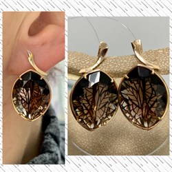 *Серьги Дымчатый Кварц цв Красное арт. 02-2-189-0400-010-042 вес 9,45 г - фото 126581 *Серьги Дымчатый Кварц цв Красное арт. 02-2-189-0400-010-042 вес 9,45 г - фото 126581
