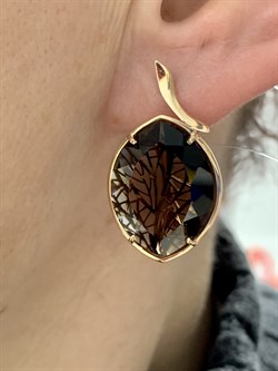 *Серьги Дымчатый Кварц цв Красное арт. 02-2-189-0400-010-042 вес 9,45 г - фото 126587 *Серьги Дымчатый Кварц цв Красное арт. 02-2-189-0400-010-042 вес 9,45 г - фото 126587
