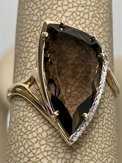 *Кольцо р.19,5 Раухтопаз Дымчатый Кварц цв Красное арт. 01-2-592-0401-011-712 вес 3,64 г - фото 126604 *Кольцо р.19,5 Раухтопаз Дымчатый Кварц цв Красное арт. 01-2-592-0401-011-712 вес 3,64 г - фото 126604