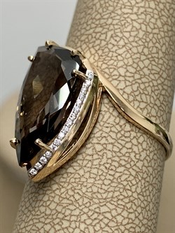 *Кольцо р.19,5 Раухтопаз Дымчатый Кварц цв Красное арт. 01-2-592-0401-011-712 вес 3,64 г - фото 126609 *Кольцо р.19,5 Раухтопаз Дымчатый Кварц цв Красное арт. 01-2-592-0401-011-712 вес 3,64 г - фото 126609