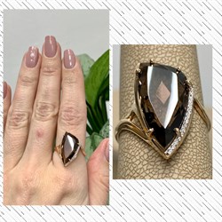 *Кольцо р.19,5 Раухтопаз Дымчатый Кварц цв Красное арт. 01-2-592-0401-011-712 вес 3,64 г - фото 126613 *Кольцо р.19,5 Раухтопаз Дымчатый Кварц цв Красное арт. 01-2-592-0401-011-712 вес 3,64 г - фото 126613