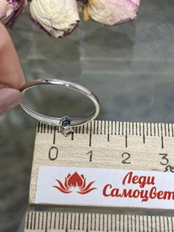 *Кольцо р.19,5 Танзанит цв Белое арт. К1298Ю-208-084 вес 1,05 г - фото 126742 *Кольцо р.19,5 Танзанит цв Белое арт. К1298Ю-208-084 вес 1,05 г - фото 126742