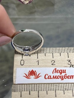 *Кольцо р.17,5 Танзанит цв Белое арт. К0907-208-806 вес 1,88 г - фото 126766