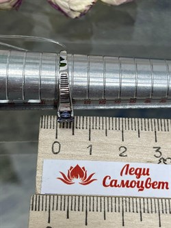 *Кольцо р.17,5 Танзанит цв Белое арт. К0907-208-806 вес 1,88 г - фото 126769
