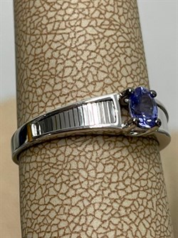 *Кольцо р.17,5 Танзанит цв Белое арт. К0907-208-806 вес 1,88 г - фото 126771