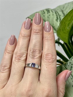 *Кольцо р.17,5 Танзанит цв Белое арт. К0907-208-806 вес 1,88 г - фото 126775