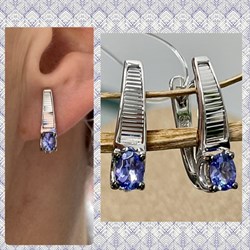 *Серьги Танзанит цв Белое арт. С0907-208-721 вес 2,75 г - фото 126777 *Серьги Танзанит цв Белое арт. С0907-208-721 вес 2,75 г - фото 126777