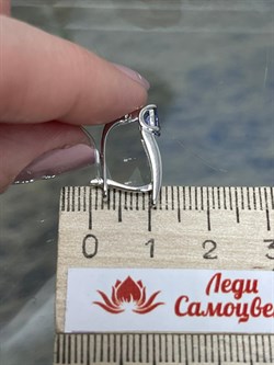 *Серьги Танзанит цв Белое арт. С0907-208-721 вес 2,75 г - фото 126781 *Серьги Танзанит цв Белое арт. С0907-208-721 вес 2,75 г - фото 126781