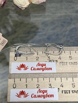 *Серьги Танзанит цв Белое арт. С0907-208-721 вес 2,75 г - фото 126784 *Серьги Танзанит цв Белое арт. С0907-208-721 вес 2,75 г - фото 126784