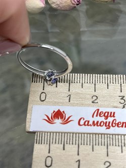 *Кольцо р.18 Танзанит цв Белое арт. К1171-208-119 вес 1,28 г - фото 126794 *Кольцо р.18 Танзанит цв Белое арт. К1171-208-119 вес 1,28 г - фото 126794