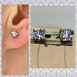 *Пусеты Танзанит цв Белое арт. С2273-208-649 вес 1,39 г - фото 126804 *Пусеты Танзанит цв Белое арт. С2273-208-649 вес 1,39 г - фото 126804