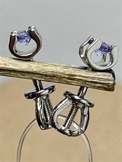 *Пусеты Танзанит цв Белое арт. С2273-208-649 вес 1,39 г - фото 126805 *Пусеты Танзанит цв Белое арт. С2273-208-649 вес 1,39 г - фото 126805