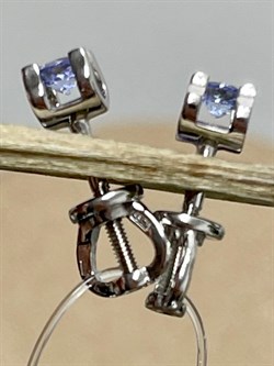 *Пусеты Танзанит цв Белое арт. С2273-208-649 вес 1,39 г - фото 126807 *Пусеты Танзанит цв Белое арт. С2273-208-649 вес 1,39 г - фото 126807