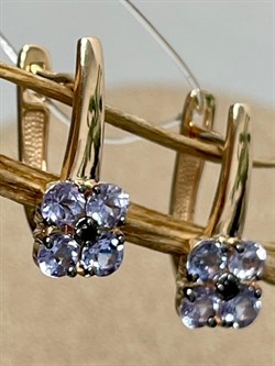 *Серьги Танзанит цв Красное арт. С1208-107/1/8-790 вес 2,17 г - фото 126850 *Серьги Танзанит цв Красное арт. С1208-107/1/8-790 вес 2,17 г - фото 126850