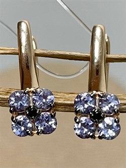 *Серьги Танзанит цв Красное арт. С1208-107/1/8-790 вес 2,17 г - фото 126852 *Серьги Танзанит цв Красное арт. С1208-107/1/8-790 вес 2,17 г - фото 126852