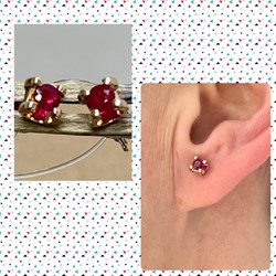 *Пусеты Рубин цв Красное арт. С2273-104-946 вес 1,39 г - фото 126895 *Пусеты Рубин цв Красное арт. С2273-104-946 вес 1,39 г - фото 126895